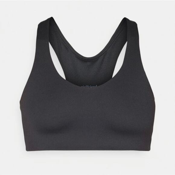 Girlfriend Collective FLOAT V-Neck Racerback Sports Bra Midnight Black Large NWT - Picture 2 of 12